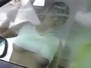 Japanese Teen Washing Car video